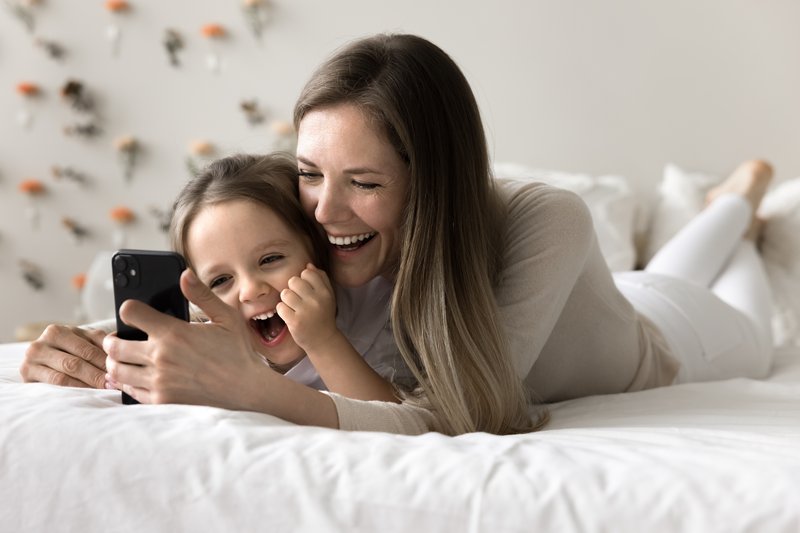 Selfi sjálfur sjálfa móðir mamma