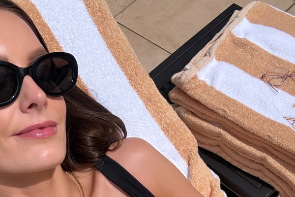 Linda Ben í góðum gír í sólinni