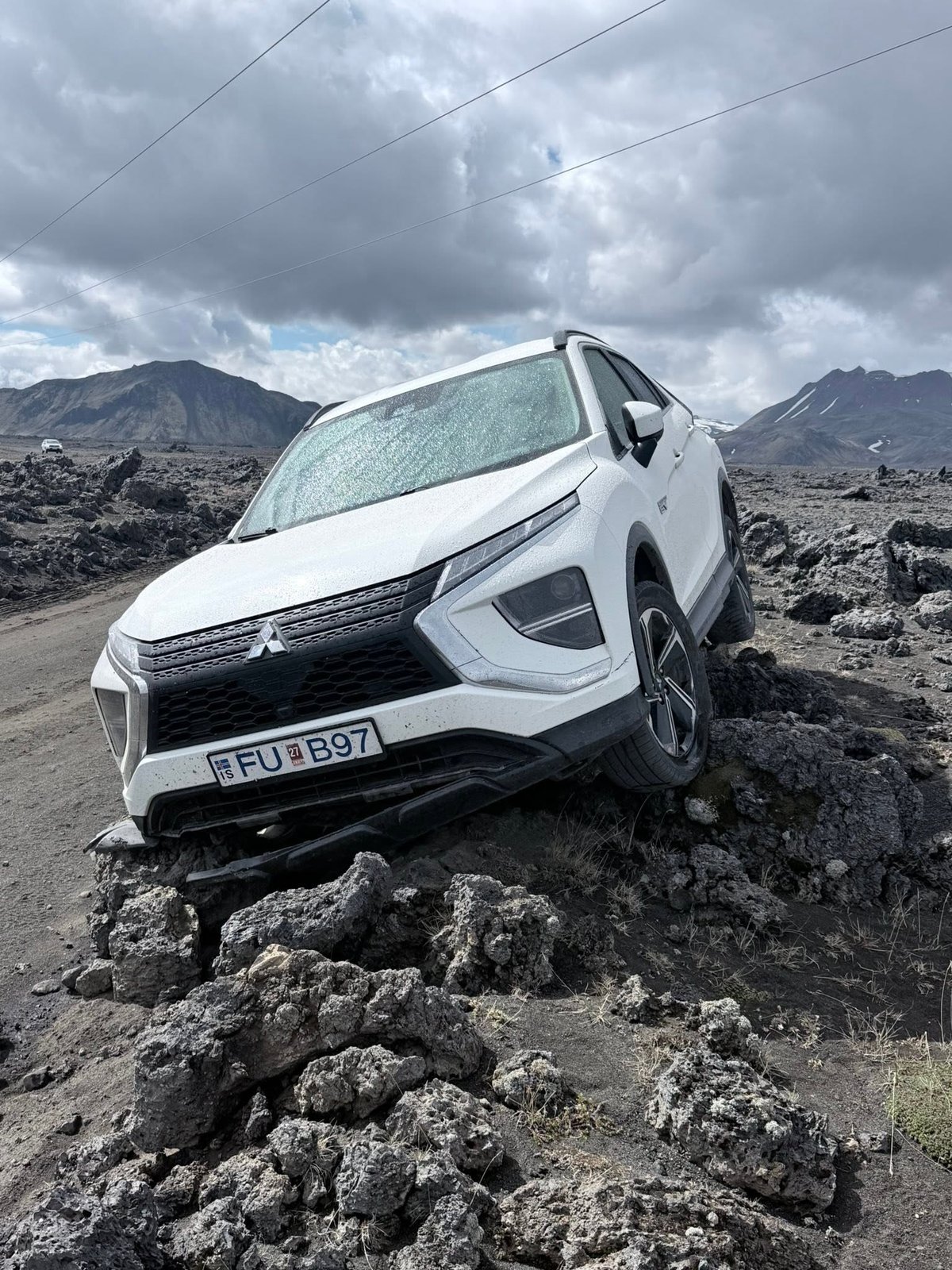 Ferðamaður í Landmannalaugum
