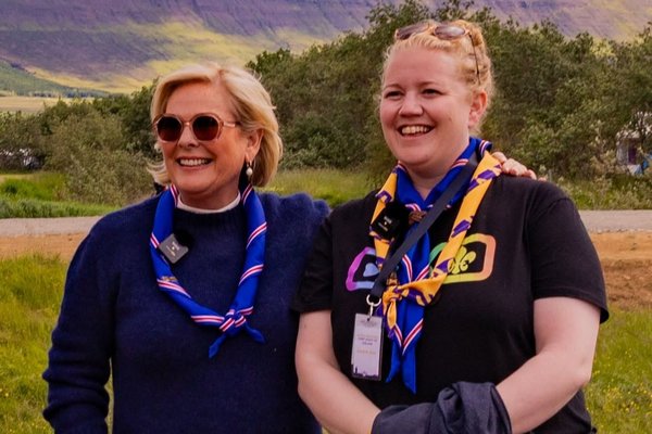 Halla Tómasdóttir í góðum gír á Hömrum