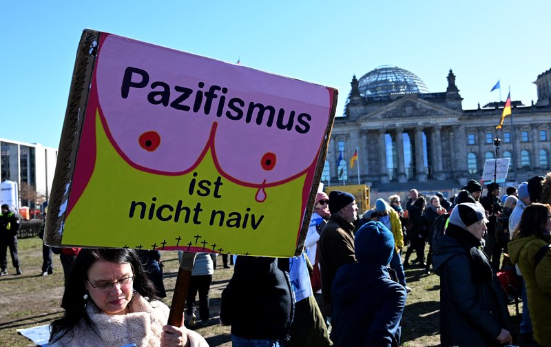 Friðarsinnar í Berlín Bundestag