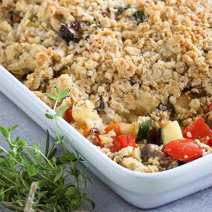 Ljúffengur grænmetisréttur í ofni fyrir fjóra