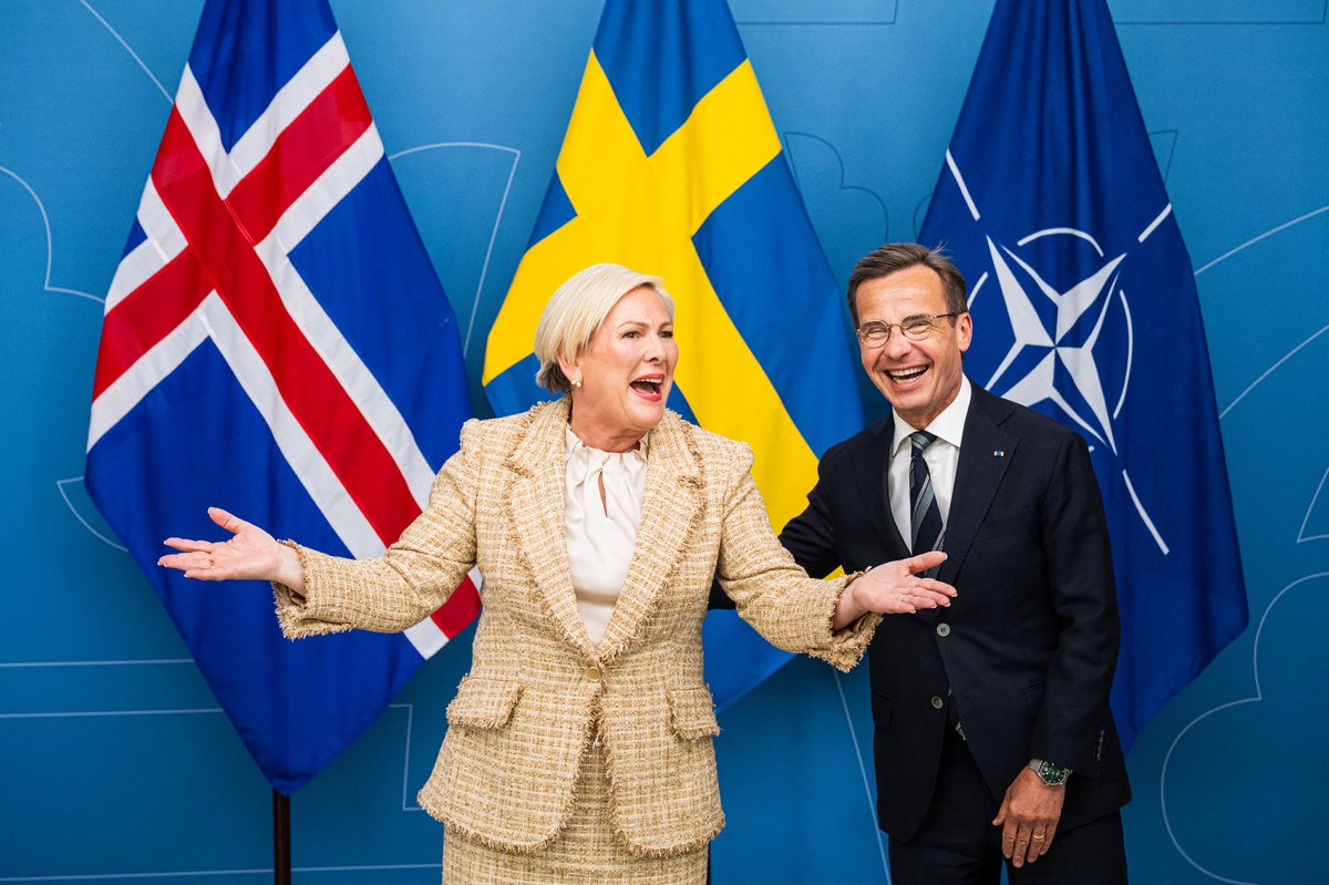 Halla Tómasdóttir og Ulf Kristersson