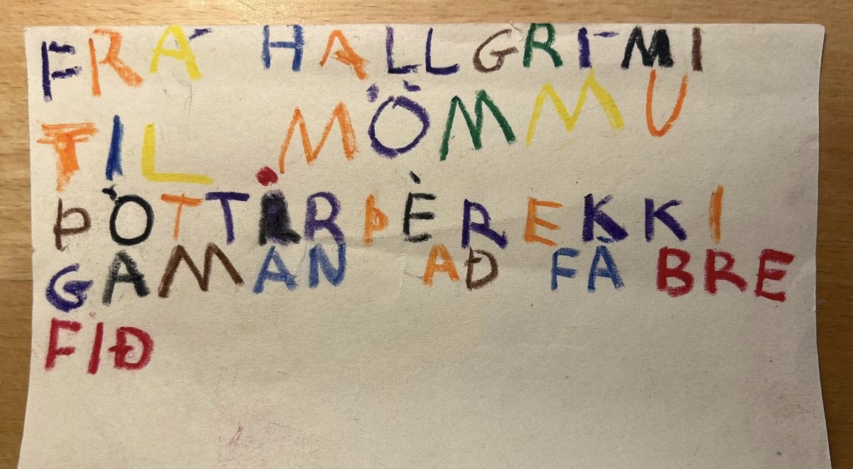 Hallgrímur Helgason bréf til mömmu