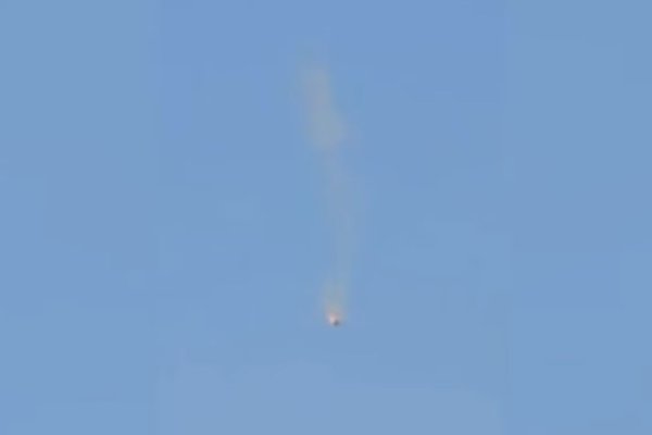 Hrap bandarískrar herþotu náðist á myndskeið