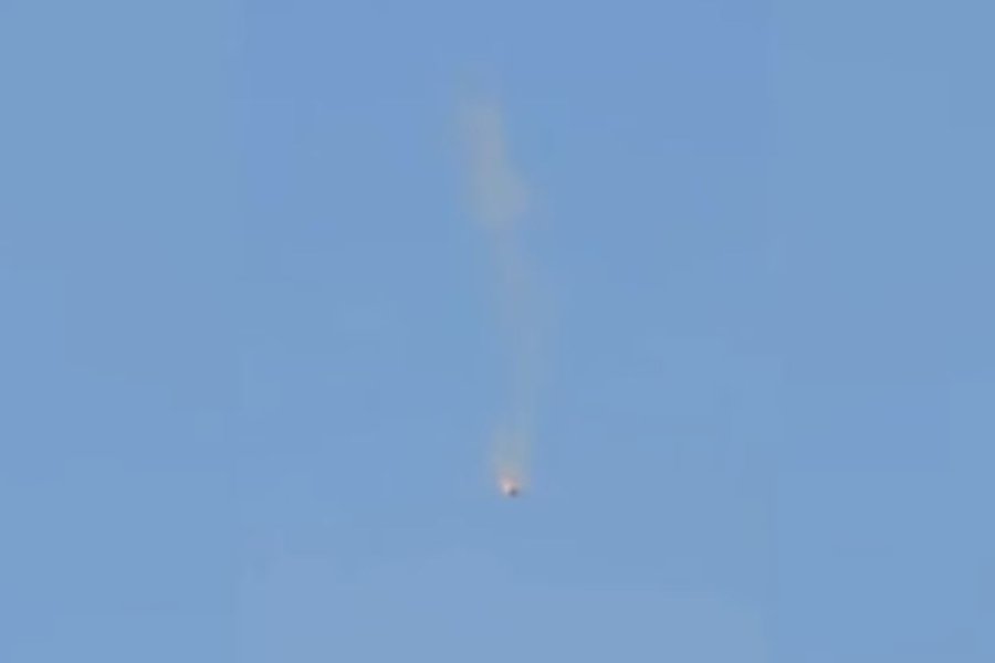 Hrap bandarískrar herþotu náðist á myndskeið