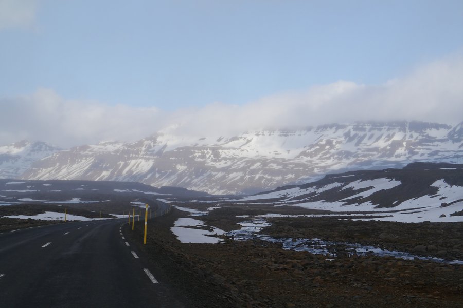 Tafir eftir árekstur flutningabíla á Fjarðarheiði