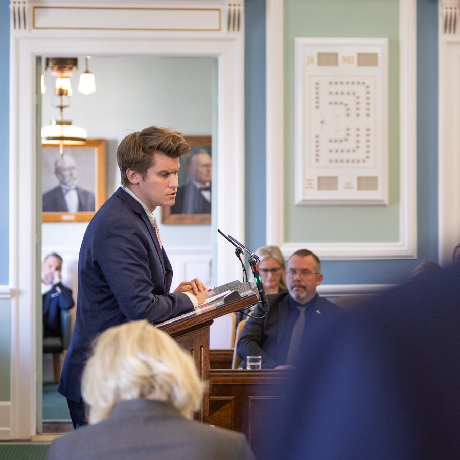 Jóhann Páll verndar formfagran gíg