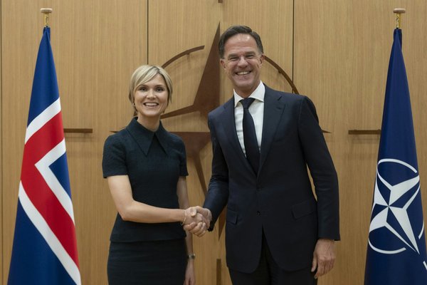 Kristrún Frostadóttir og Mark Rutte