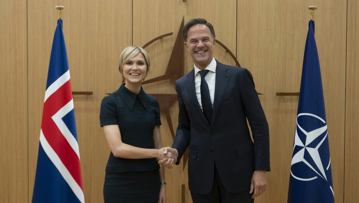 Kristrún Frostadóttir og Mark Rutte