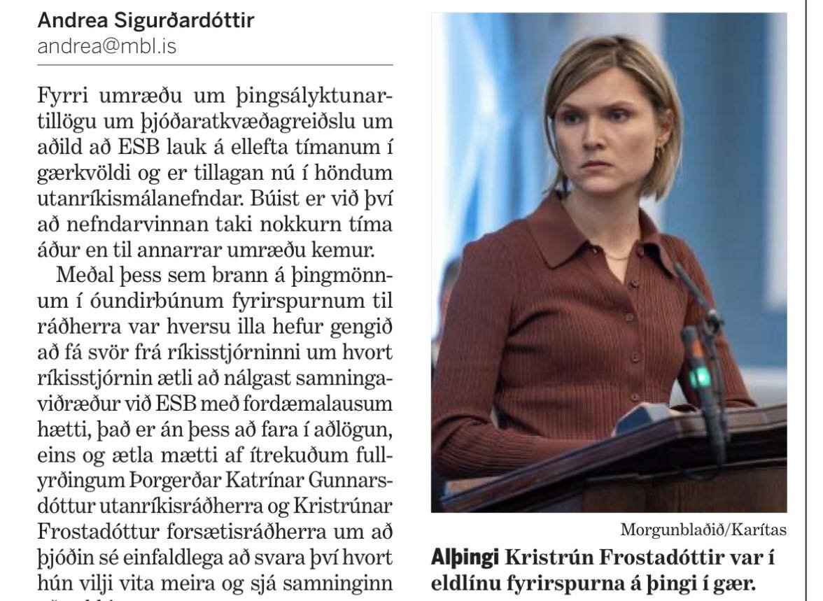 Kristún Morgunblaðið