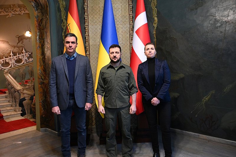 Mette Frederiksen Pedro Sánchez Volodymyr Zelenskyy