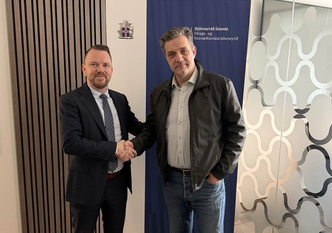 Ragnar Þór Ingólfsson, félags- og húsnæðismálaráðherra, og Yngvi Ómar Sigrúnarson, formaður Leigjendasamtakanna