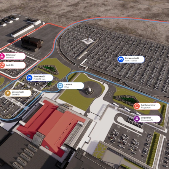 Bylting við flugstöðina