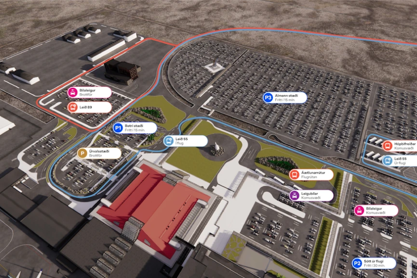 Bylting við flugstöðina