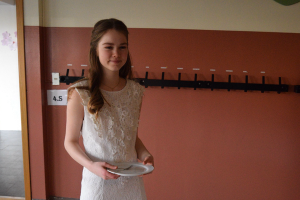 Uppstoppuð dýr settu svip sinn á fermingarveislu Tinnu