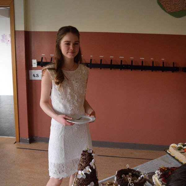 Uppstoppuð dýr settu svip sinn á fermingarveislu Tinnu