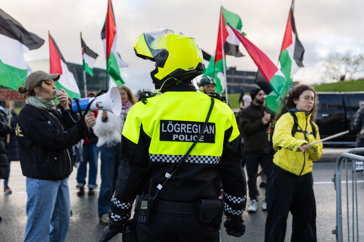 Mótmæli Ísland Palestína - forsætisráðuneytið