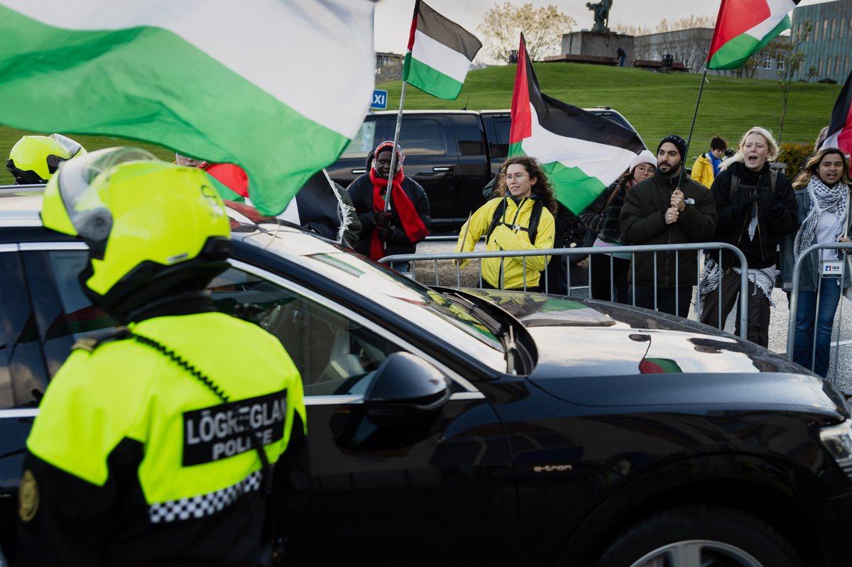Mótmæli Ísland Palestína - forsætisráðuneytið
