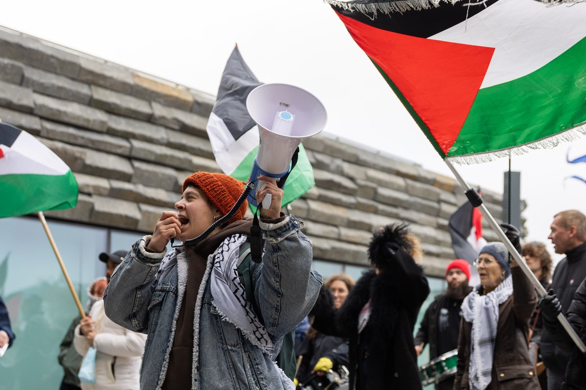 Mótmæli Ísland Palestína við utanríkisráðuneytið