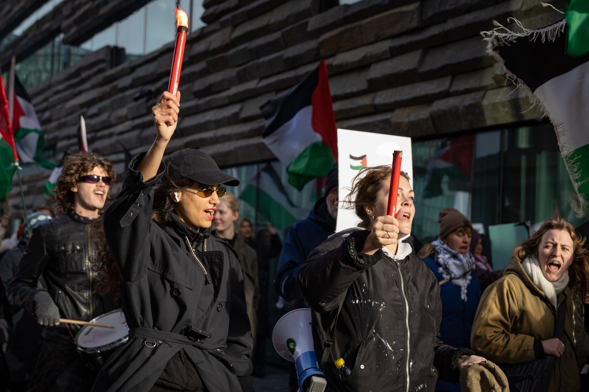 Mótmæli Ísland Palestína við utanríkisráðuneytið