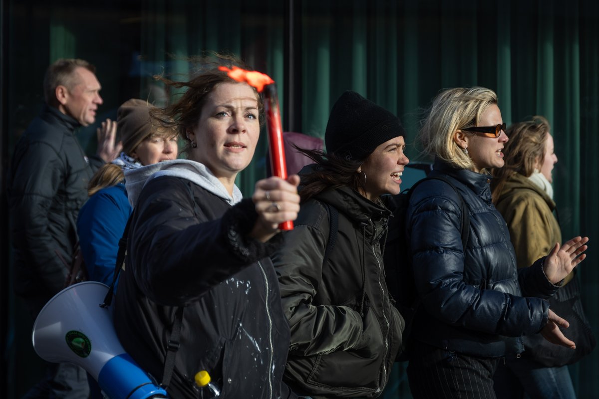 Mótmæli Ísland Palestína við utanríkisráðuneytið