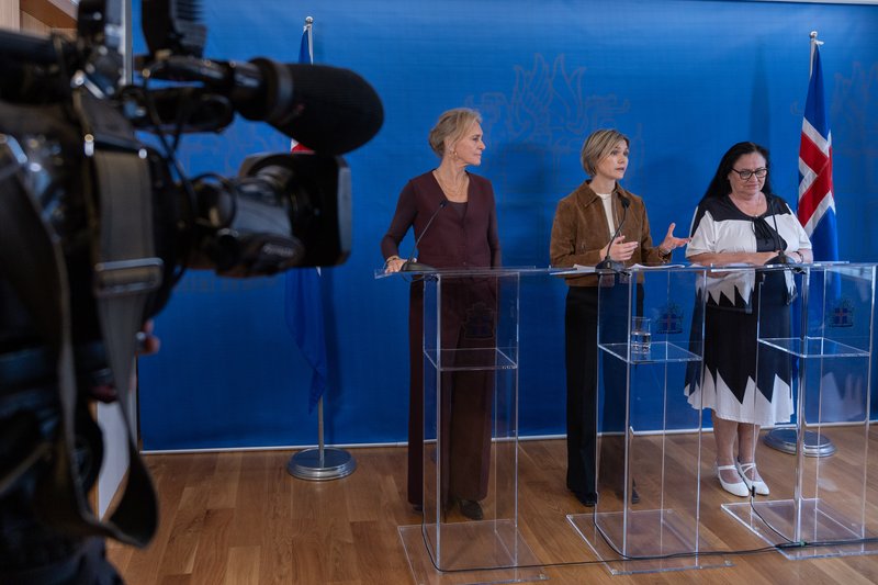 Blaðamannafundur ríkisstjórnar
