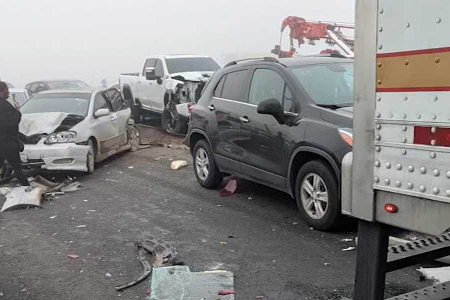 59 bíla árekstur í Bandaríkjunum