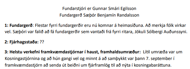 Fundargerð framkvæmdastjórnar Sósíalistaflokks Íslands 5. október 2024