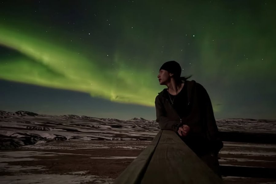 Ofurstjarna dáðist að íslenskri náttúru