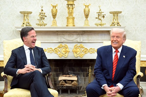 Donald Trump og Mark Rutte Nato Nató