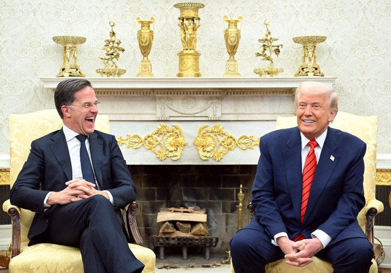 Donald Trump og Mark Rutte Nato Nató