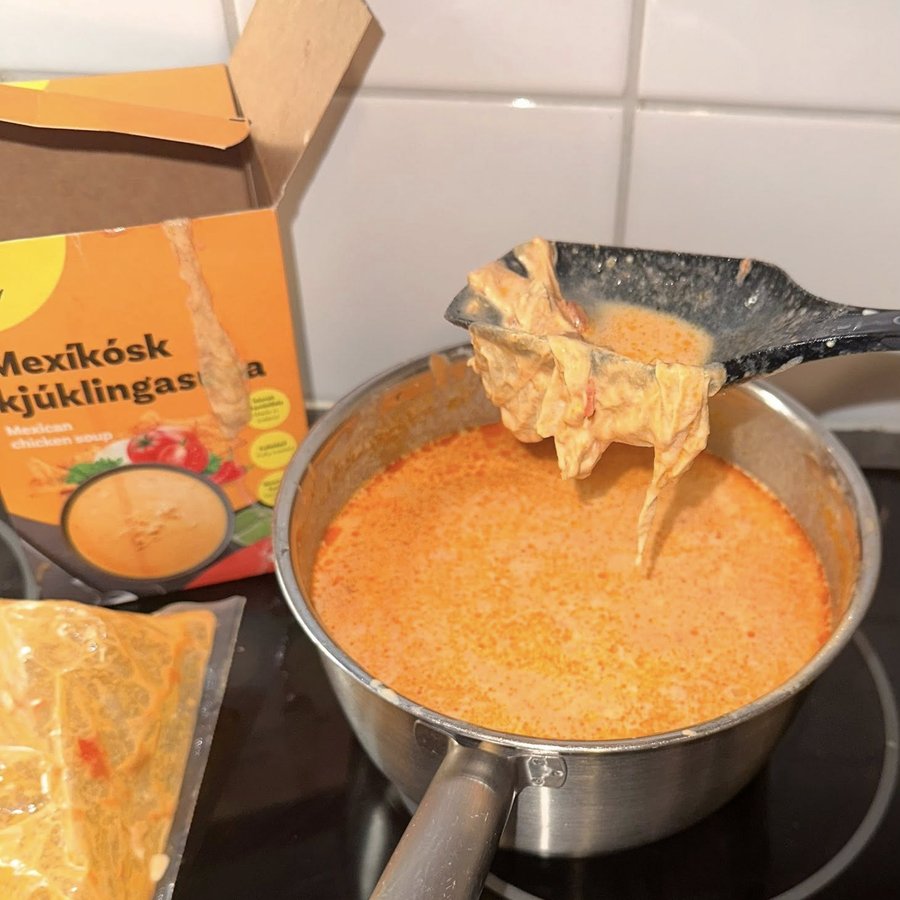 Telur sig hafa fundið klósettpappír í súpunni