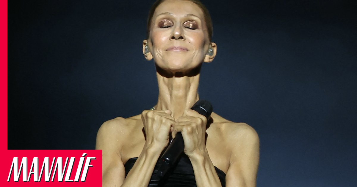 Céline Dion steig berfætt upp á BMW og söng fyrir aðdáendur